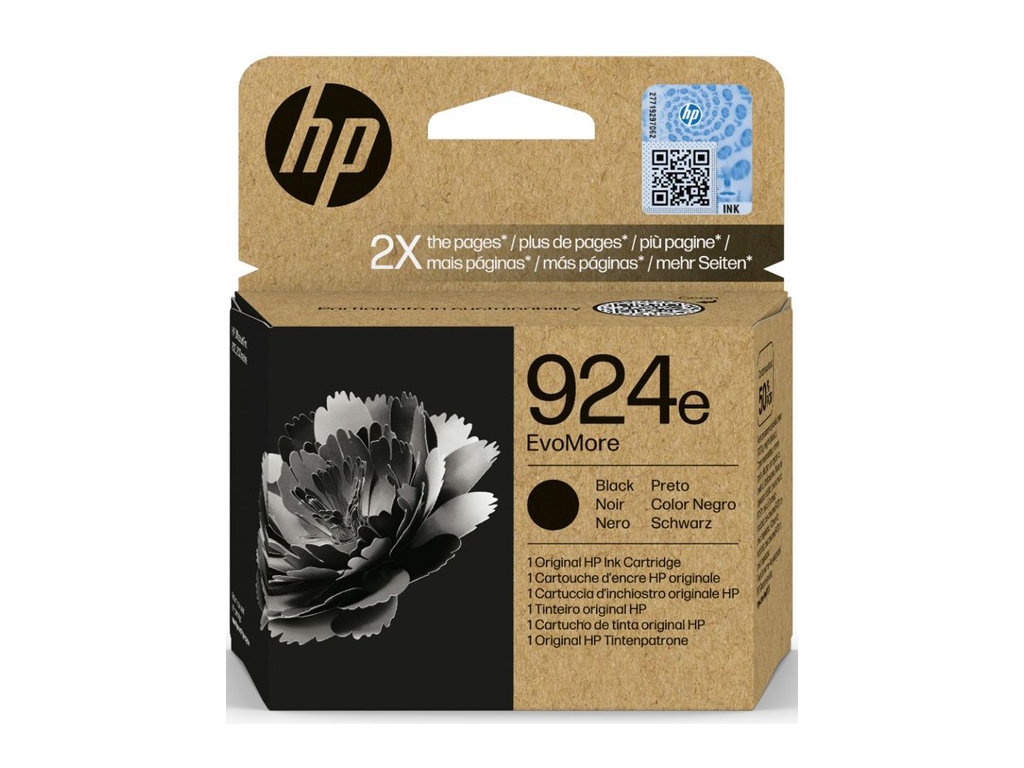 HP 924e EvoMore Γνήσιο Μελάνι Εκτυπωτή InkJet Μαύρο (4K0V0NE)