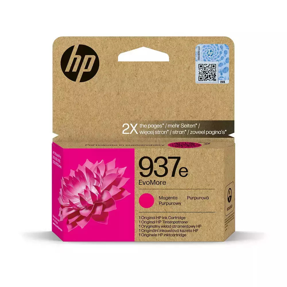 HP 937e EvoMore Γνήσιο Μελάνι Εκτυπωτή InkJet Ματζέντα (4S6W7NE)