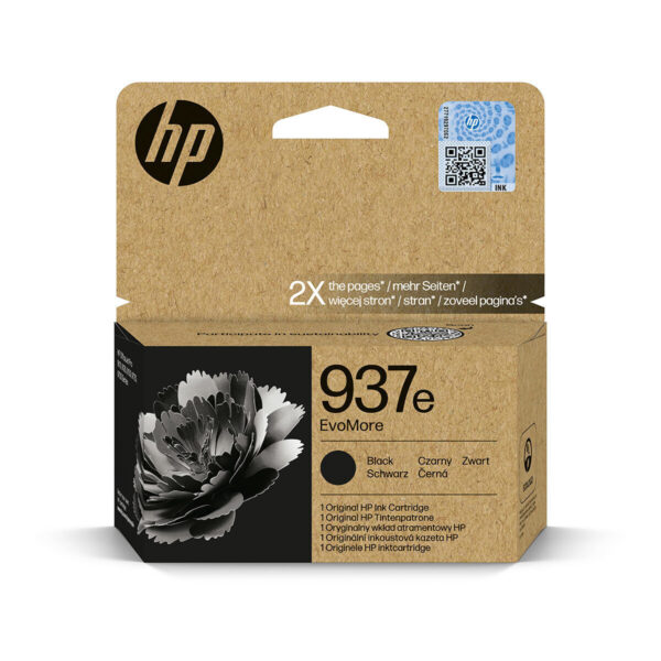 HP 937e EvoMore Γνήσιο Μελάνι Εκτυπωτή InkJet Μαύρο (4S6W9NE)