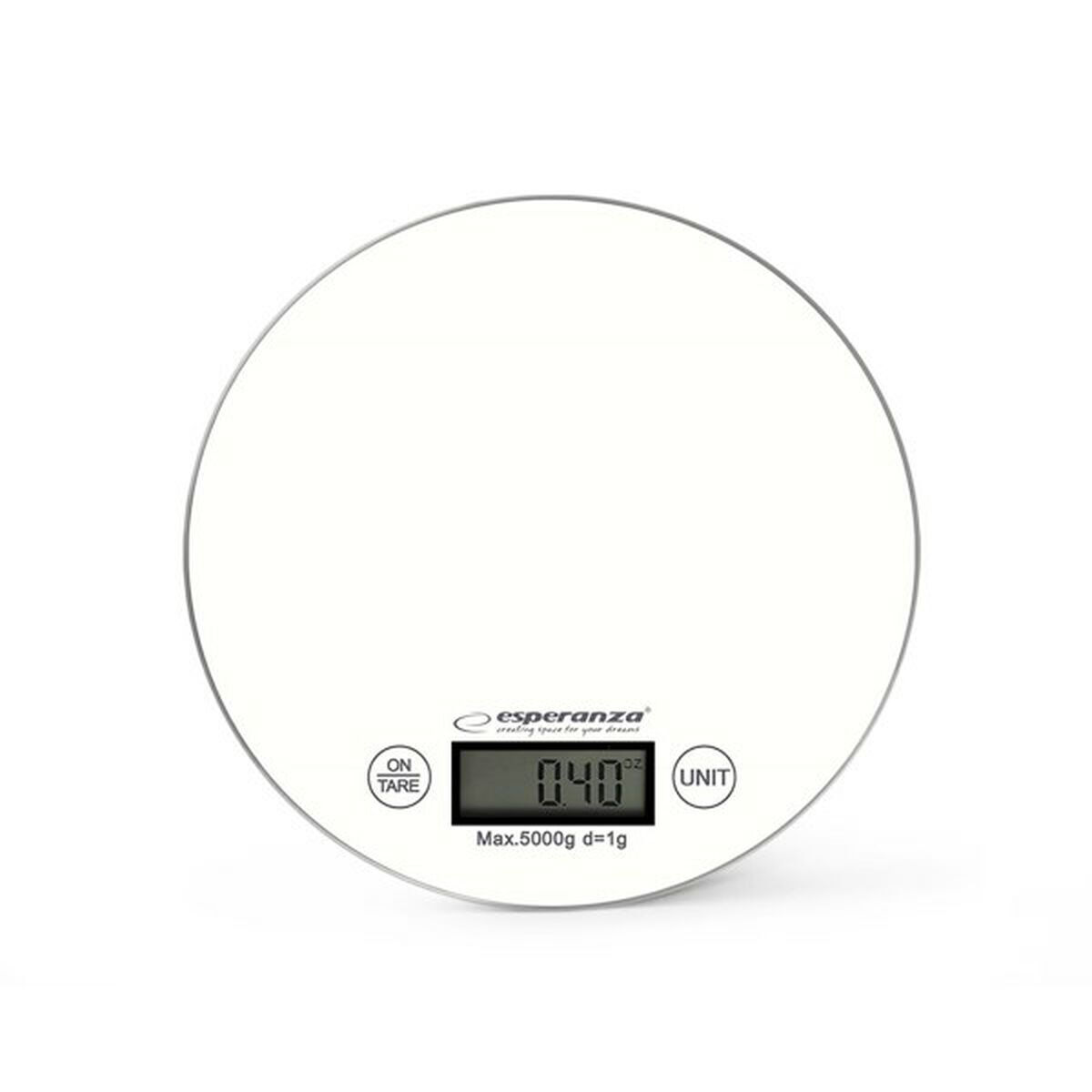 Esperanza EKS003 Ψηφιακή Ζυγαριά Κουζίνας 1gr/5kg White