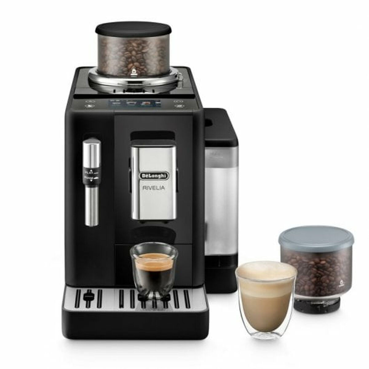 De'Longhi Rivelia Onyx Αυτόματη με Μύλο Άλεσης Μαύρη