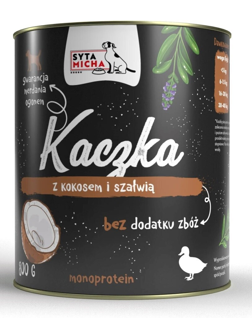 Syta Micha Duck Coconut Sage Wet Dog Food 800g