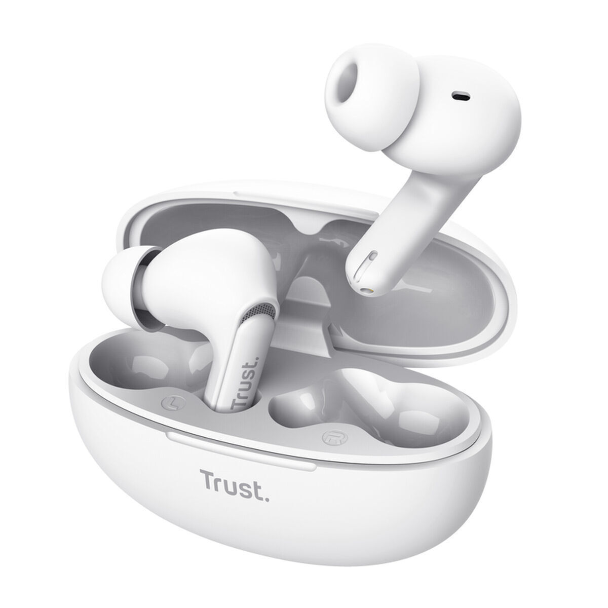 Trust Yavi In-ear Bluetooth Handsfree Ακουστικά με Θήκη Φόρτισης Λευκά