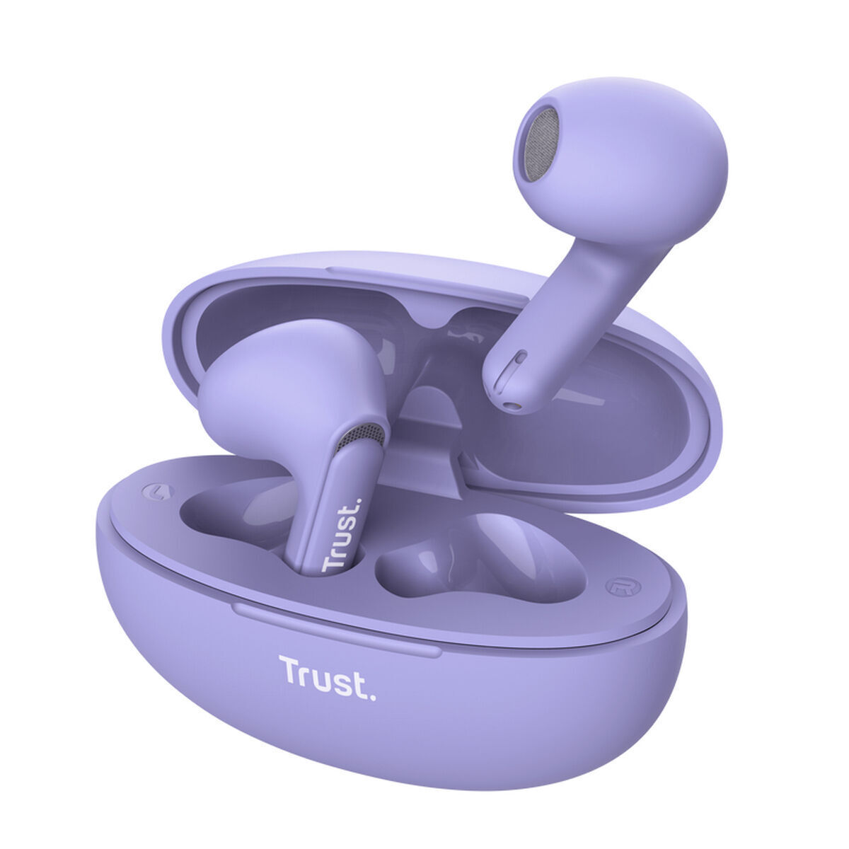 Trust Yavi Earbud Bluetooth Handsfree Ακουστικά με Θήκη Φόρτισης Μωβ