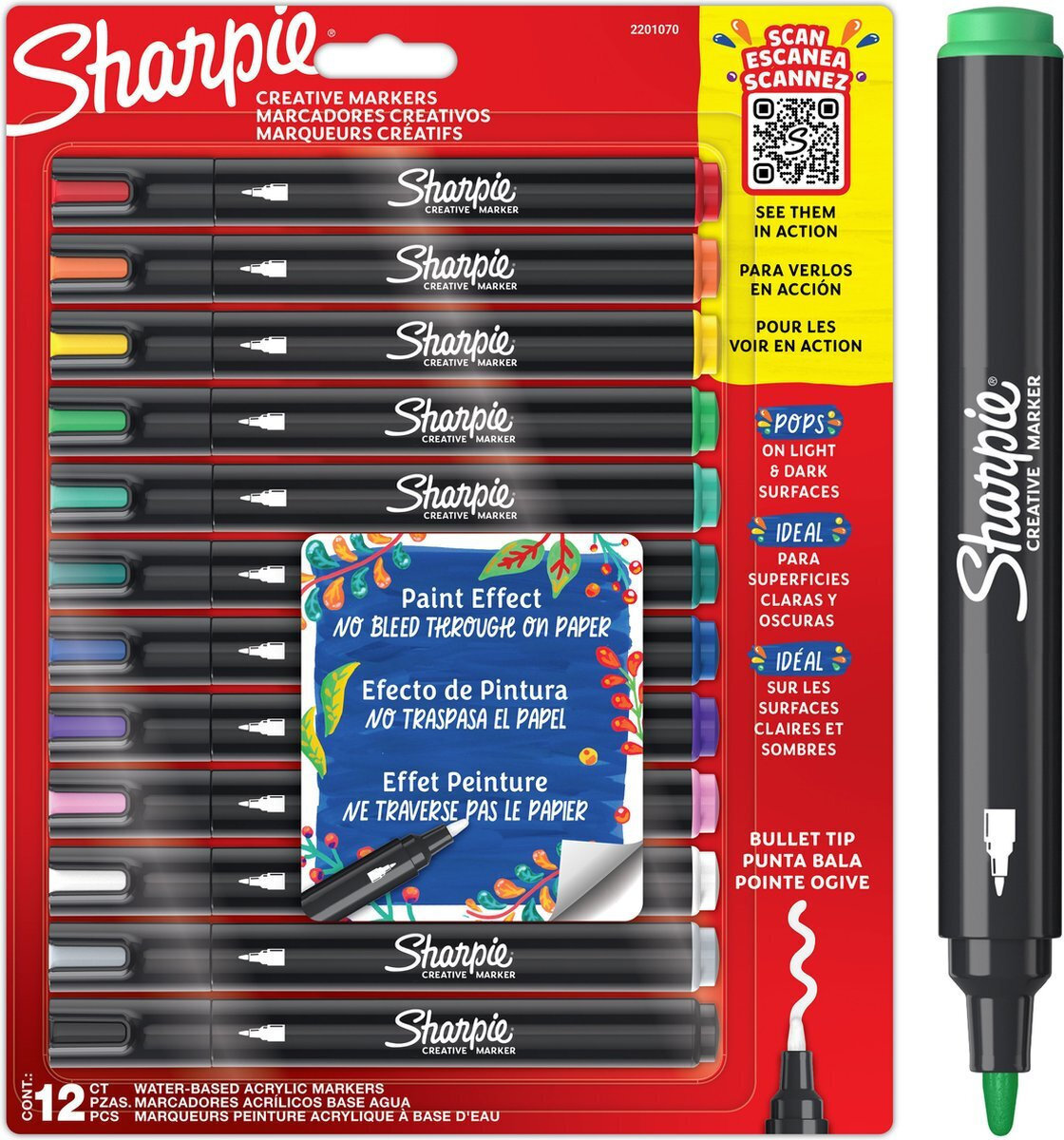 Sharpie Ακρυλικοί Μαρκαδόροι Acrylic Markers 12τμχ