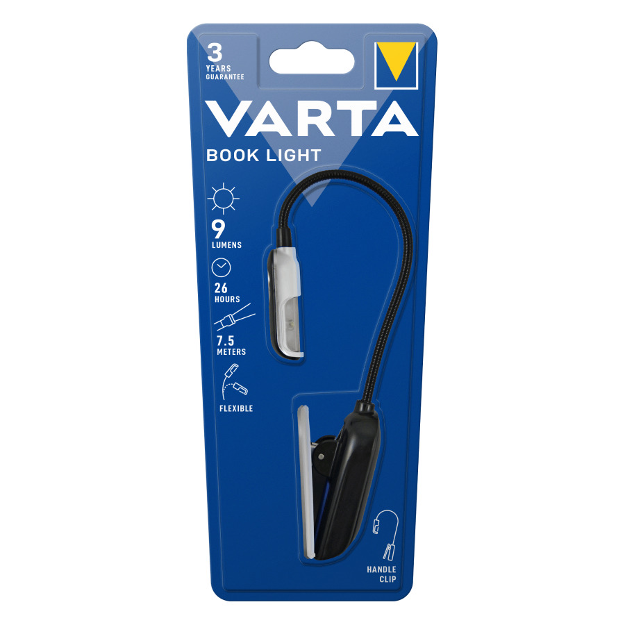 Varta 2CR2032 Φωτάκι Βιβλίου LED με Κλιπ Μαύρο 2 τεμάχια - Image 1