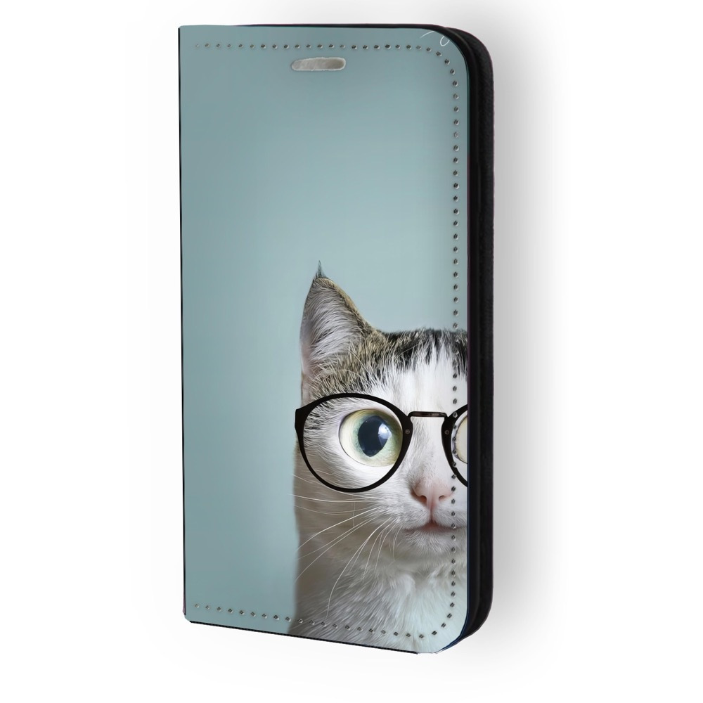 20240509191329_thiki_book_schedio_cat_glasses_91922_xiaomi_redmi_10c Θήκη Book Σχέδιο Cat Glasses 91922 Xiaomi Redmi 10c - Image 1