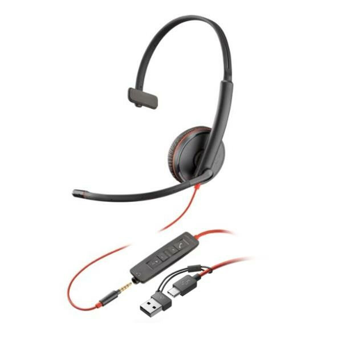 HP Blackwire 3200 Series USB-C Μαύρα
