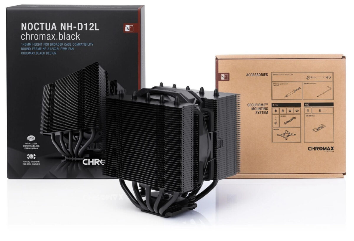 Noctua NH-D12L Chromax.Black Socket AM4/AM5/1200/115x/1700 - Image 4