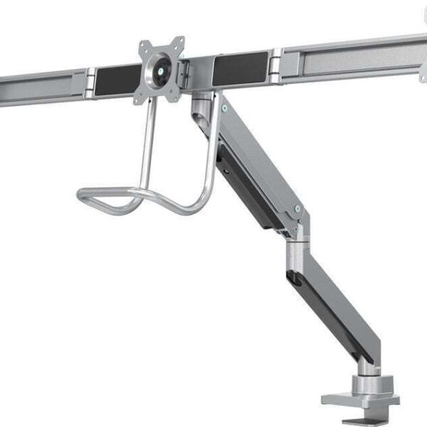 Neomounts NM-D775DX3SILVER Επιτραπέζια Βάση Τηλεόρασης με Βραχίονα έως 27" και 18kg Ασημί