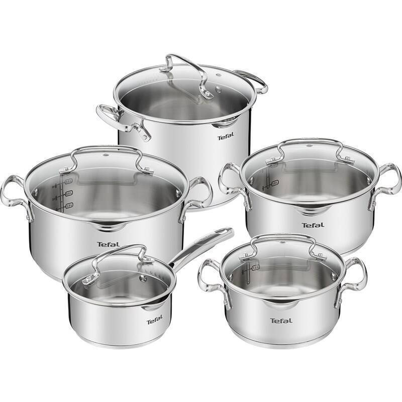 Tefal Duetto+ Σετ Κατσαρόλες από Ανοξείδωτο Ατσάλι 3τμχ