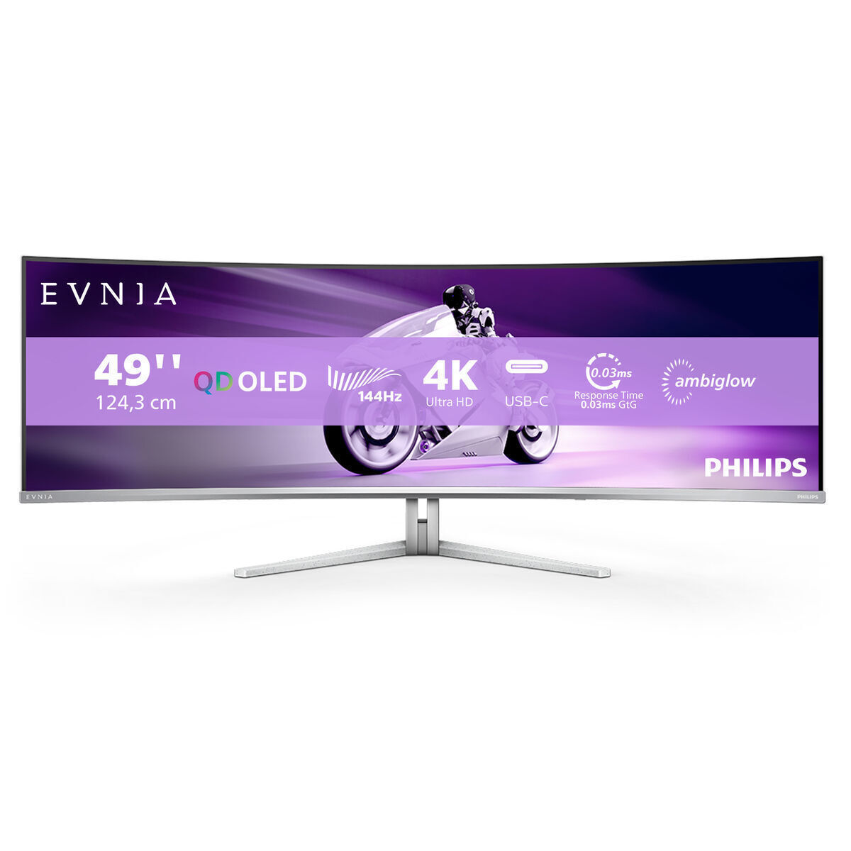 Philips 49M2C8900L/00 48.9" Ultrawide QD-OLED HDR Curved 5120x1440