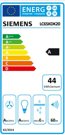 Siemens Καμινάδα 60cm Λευκή LC65KDK20