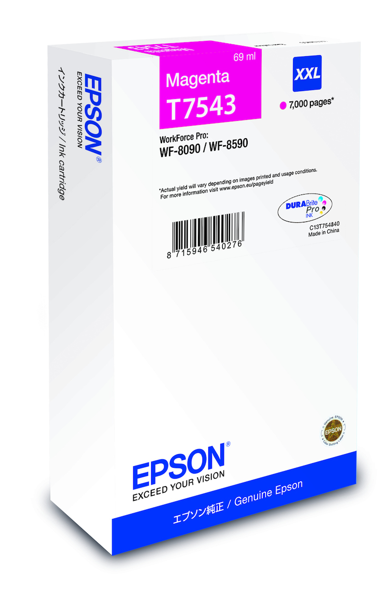 Epson WF-8090 / WF-8590 Γνήσιο Μελάνι Εκτυπωτή InkJet Ματζέντα (C13T75434N)