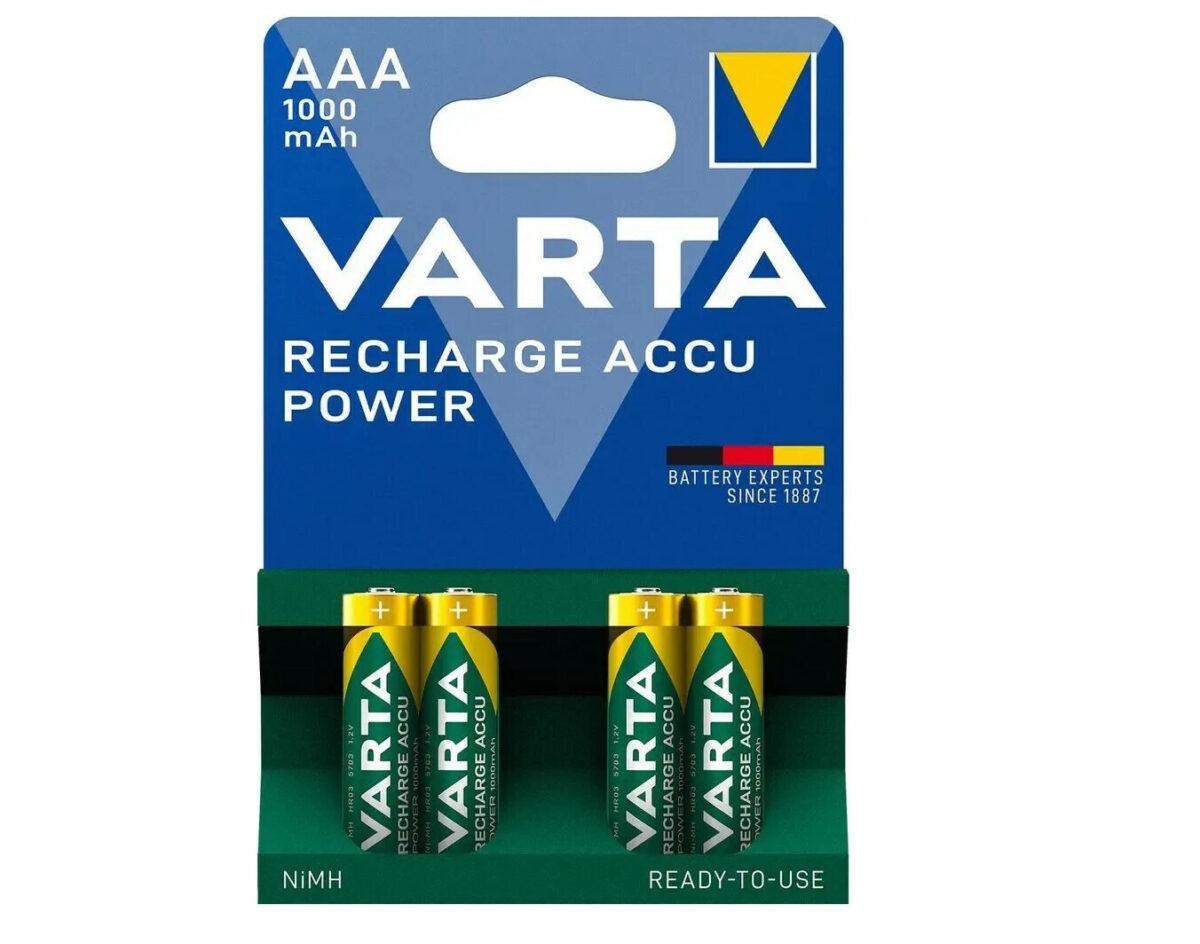 Varta Rechargeable Accu AAA 1000mAh 1.2V 4τμχ - Image 2