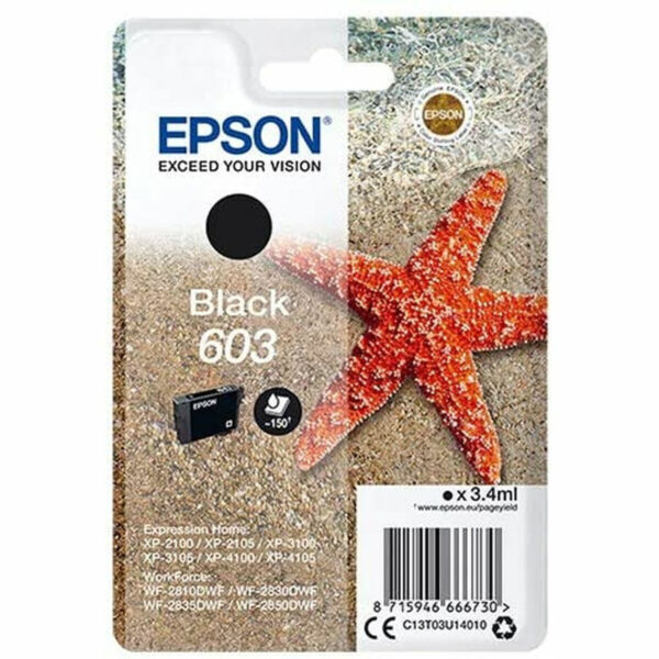 Epson 603 Γνήσιο Μελάνι Εκτυπωτή InkJet Μαύρο (C13T03U14020)