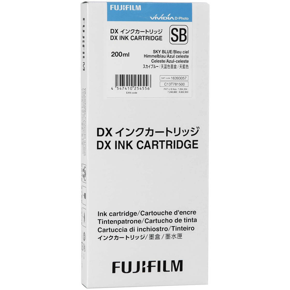 Fujifilm DX Sky Blue 200ml Γνήσιο Μελάνι Εκτυπωτή InkJet Μπλε (70100111586)