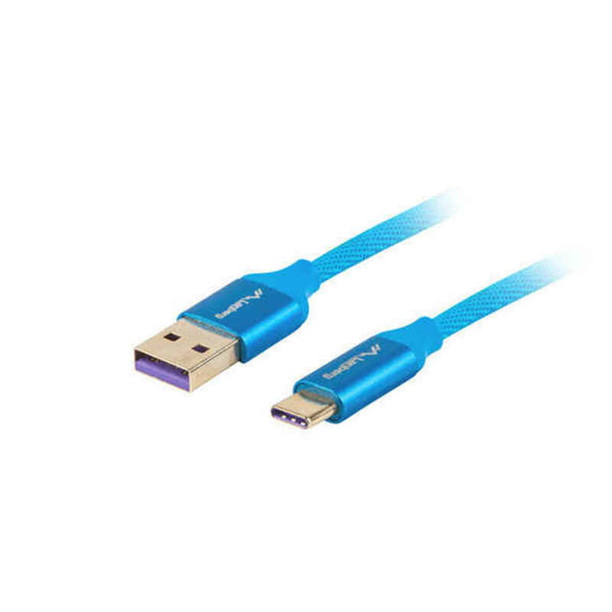 Lanberg USB 2.0 USB-C male - USB-A 1m (CA-USBO-21CU-0010-BL)