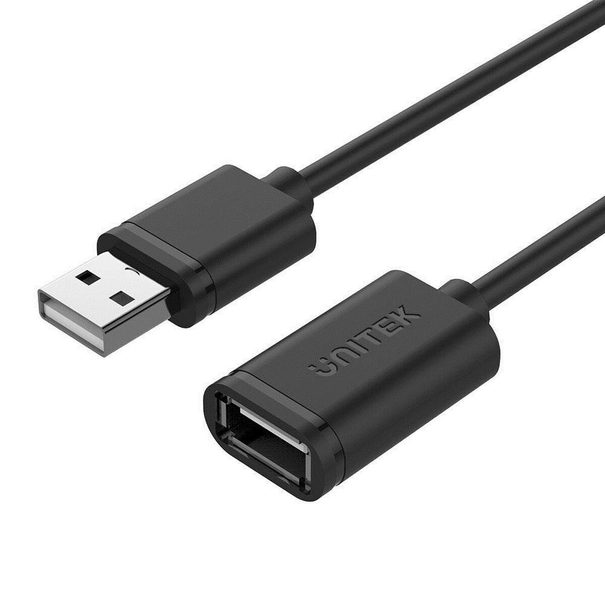 Unitek USB 2.0 Cable USB-A male - USB-A female Μαύρο 5m YC418GBK