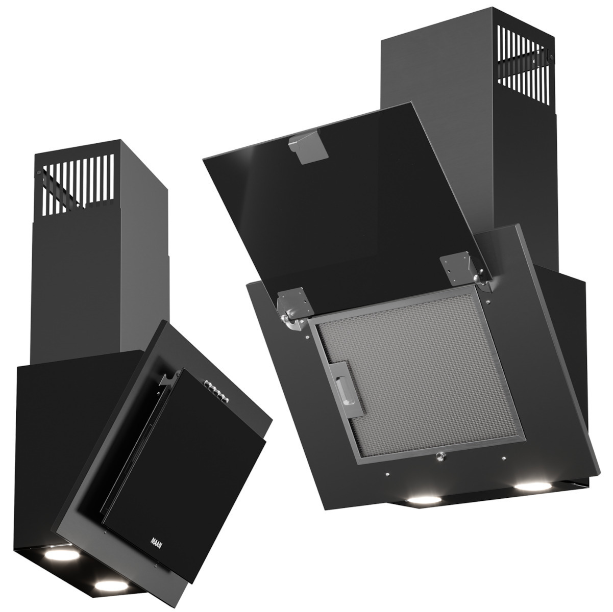 Maan Vertical PG 50 Καμινάδα 50cm Μαύρη