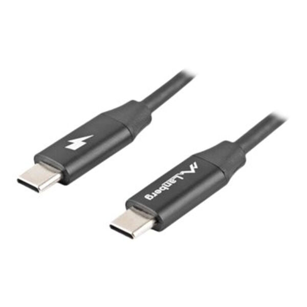 Lanberg USB 2.0 Cable USB-C male - USB-C 60W Μαύρο 1m (CA-CMCM-40CU-0010-BK)
