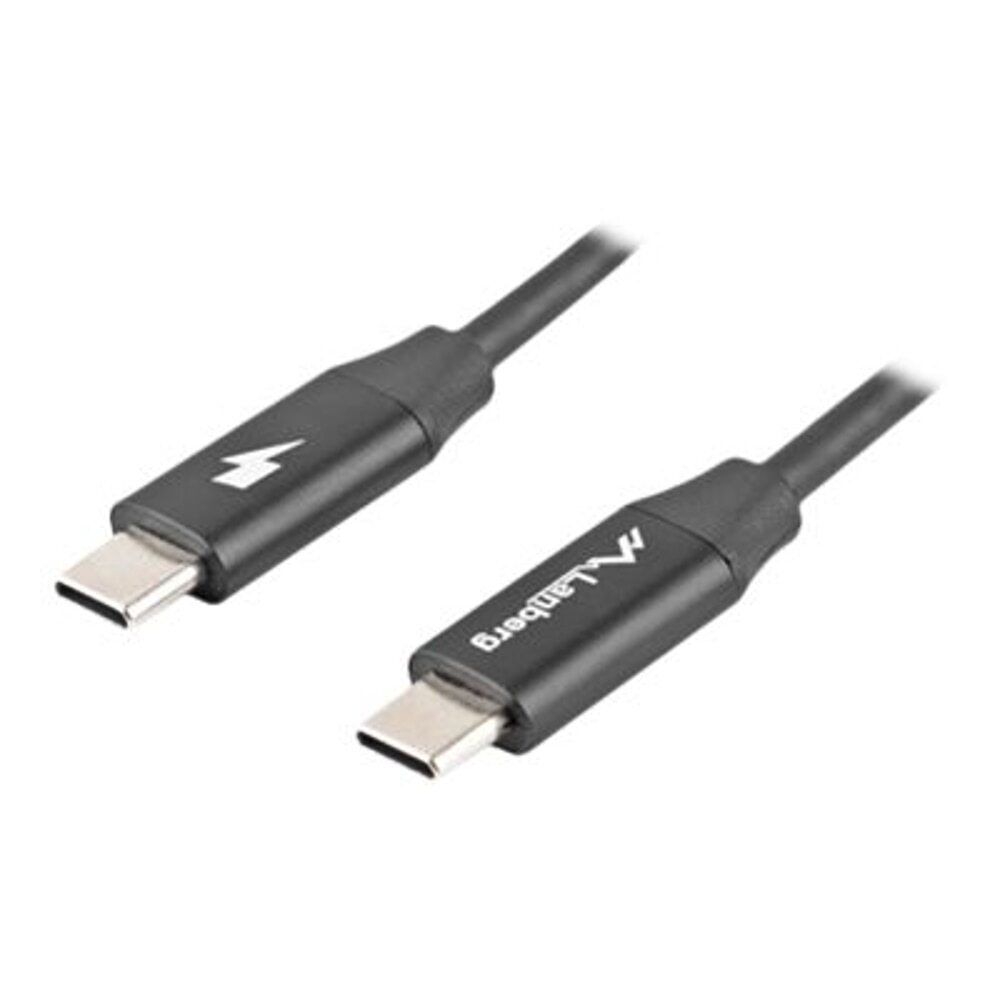 Lanberg USB 2.0 Cable USB-C male - USB-C 60W Μαύρο 1m (CA-CMCM-40CU-0010-BK)