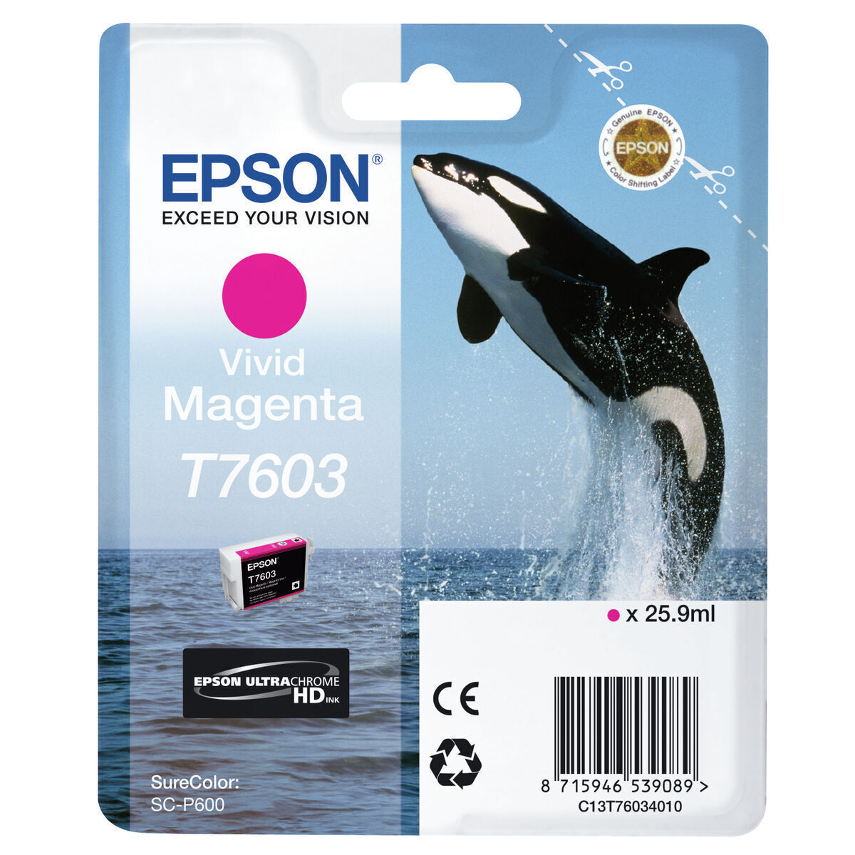 Epson T7603 Γνήσιο Μελάνι Εκτυπωτή InkJet Vivid Ματζέντα (C13T76034N10)