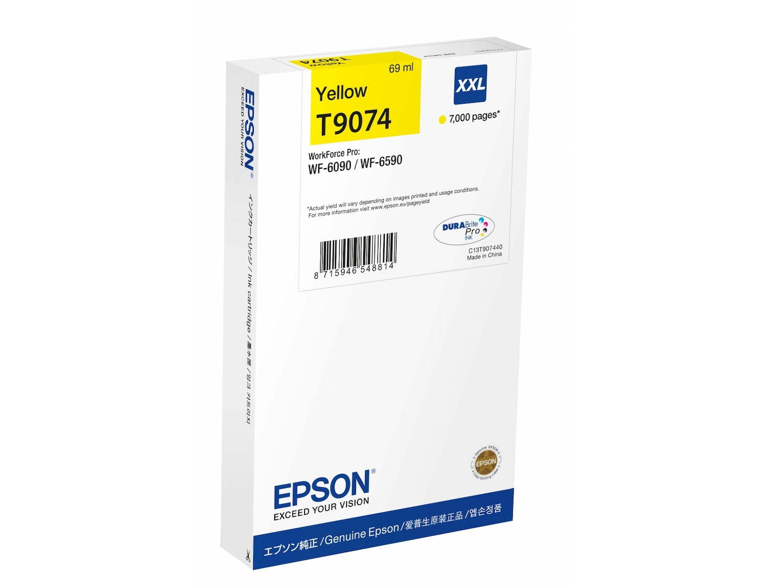 Epson T90744N Γνήσιο Μελάνι Εκτυπωτή InkJet Κίτρινο (C13T90744N)