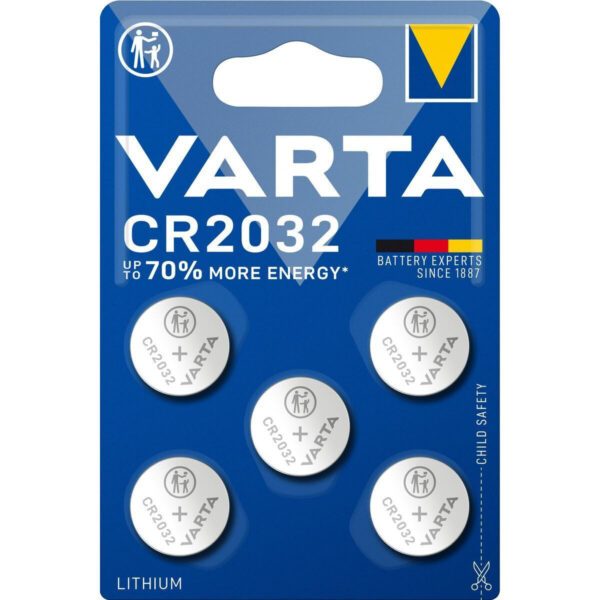 Varta Μπαταρίες Λιθίου Ρολογιών CR2032 3V 5τμχ