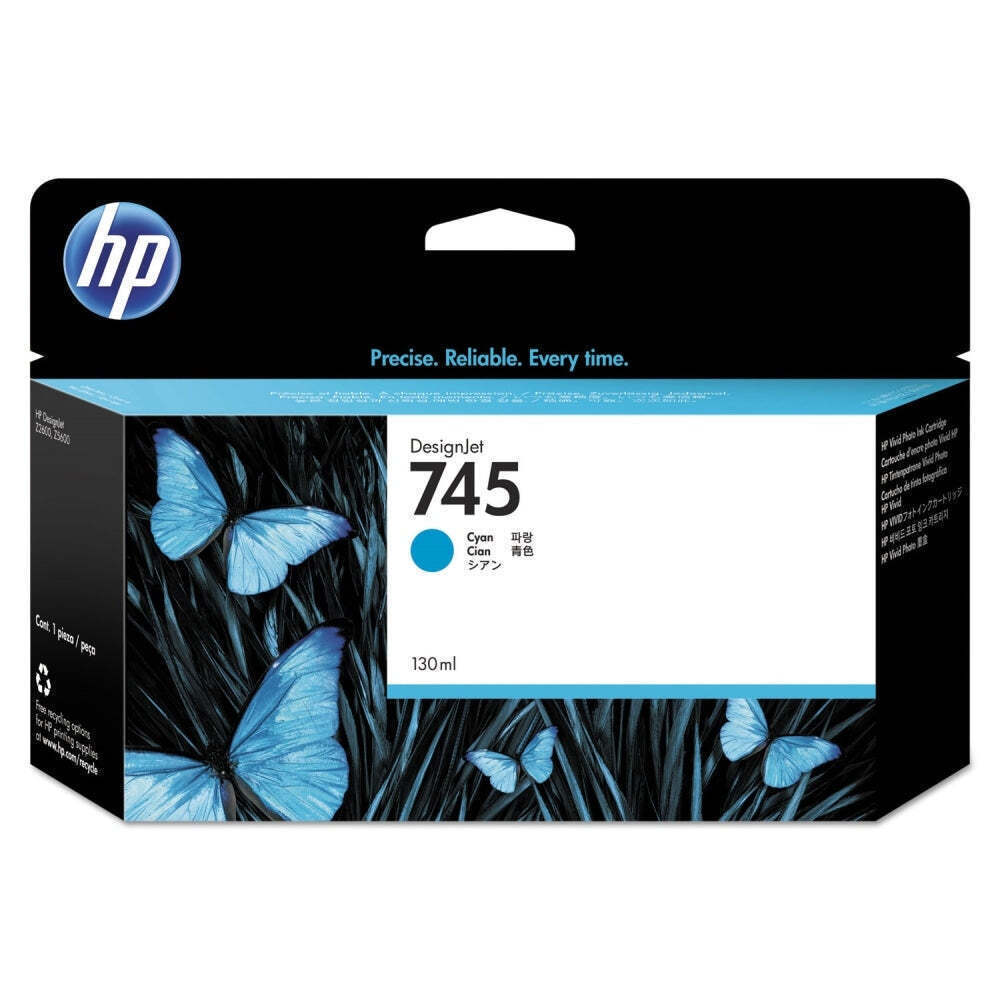 HP 745 Γνήσιο Μελάνι Εκτυπωτή InkJet Κυανό (F9J97A)