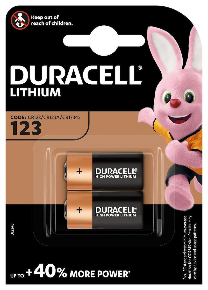 Duracell Ultra Μπαταρίες Λιθίου CR123A 3V 2τμχ