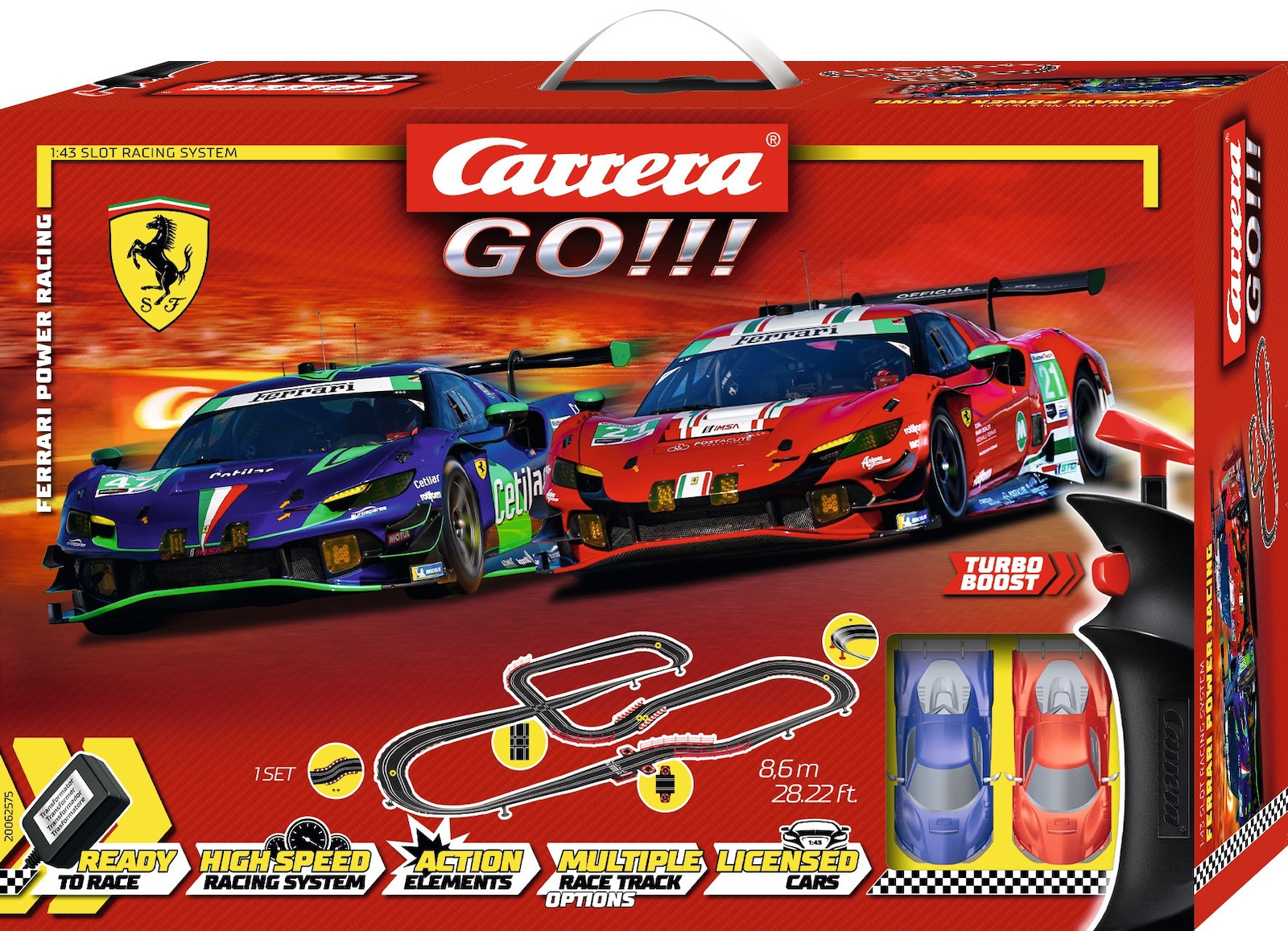 Carrera Πίστα Go Ferrari Power Racing για 3+ Ετών