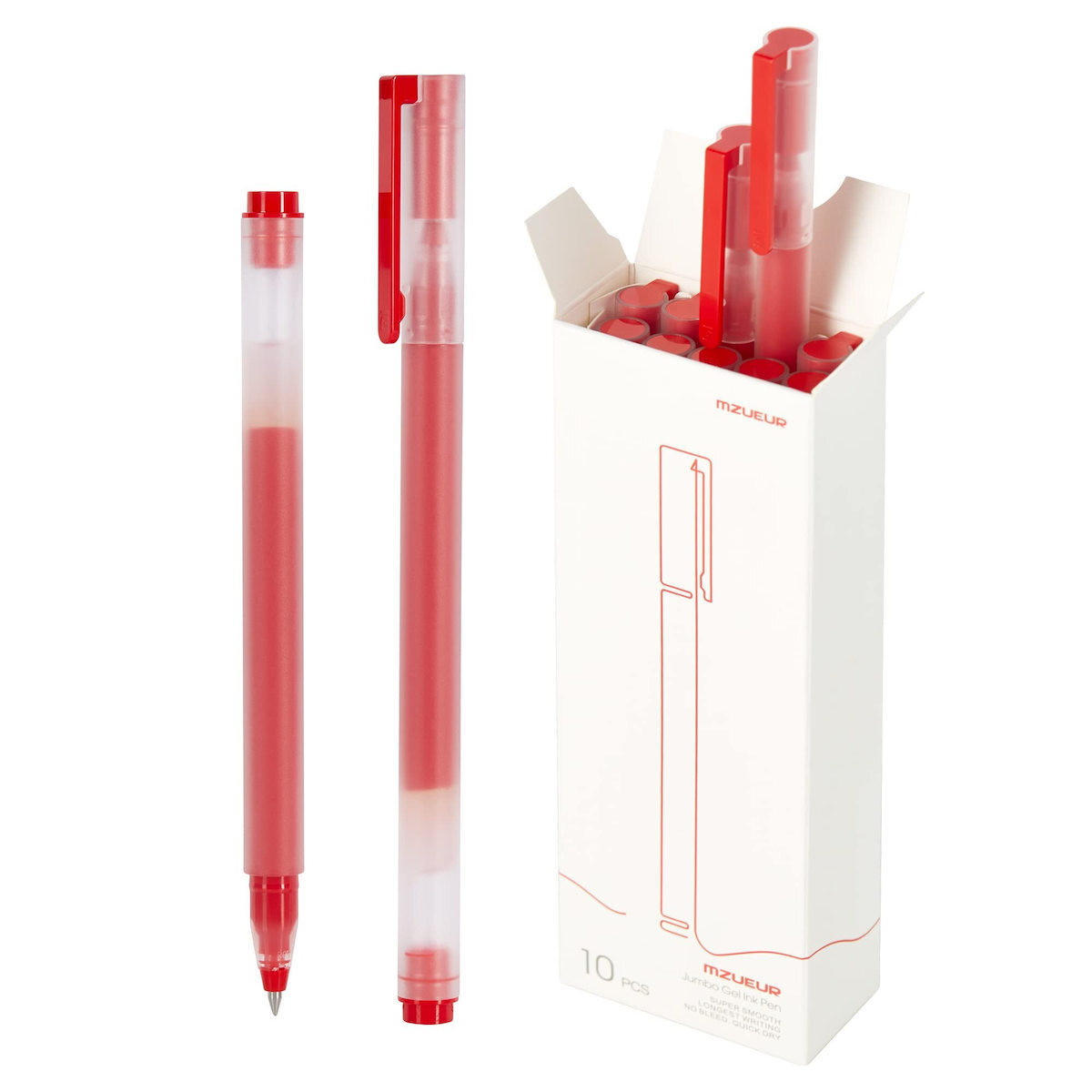 Xiaomi High Capacity Στυλό Gel 0.5mm Κόκκινο με Κόκκινο Μελάνι 10τμχ - Image 1