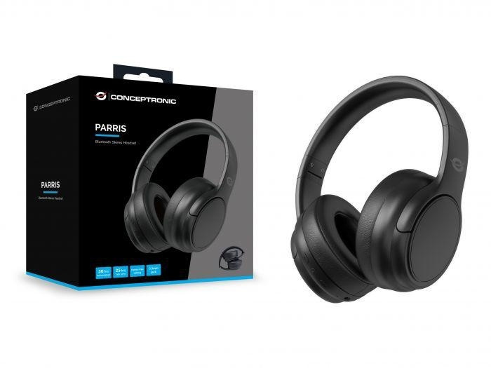 Conceptronic Bluetooth / 3.5mm / USB-C με 30 ώρες Λειτουργίας Μαύρα - Image 1