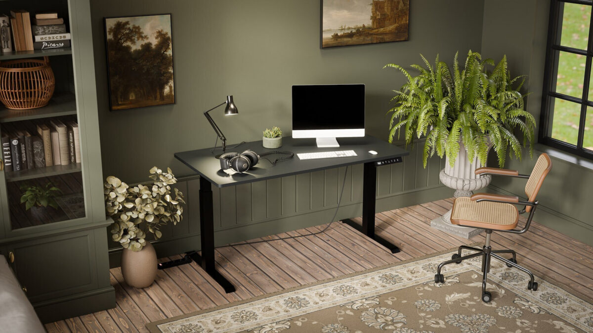 Γραφείο Gaming με Ρυθμιζόμενο Ύψος 150x80x72εκ. Black/anthracite - Image 3