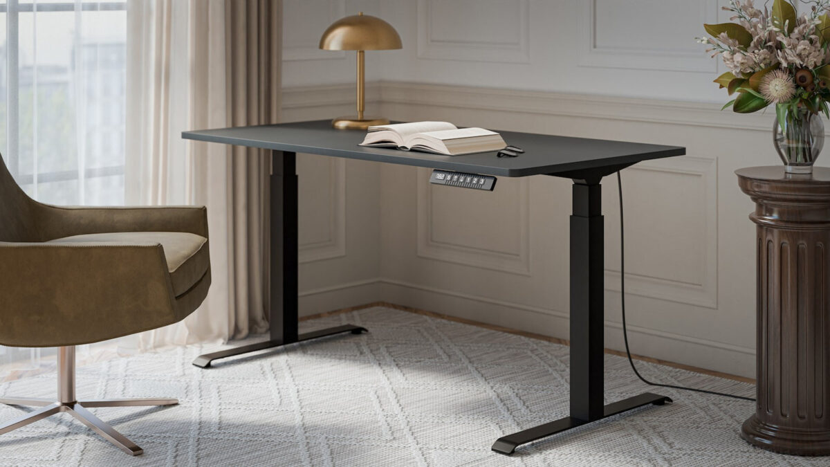 Γραφείο Gaming με Ρυθμιζόμενο Ύψος 150x80x72εκ. Black/anthracite - Image 2