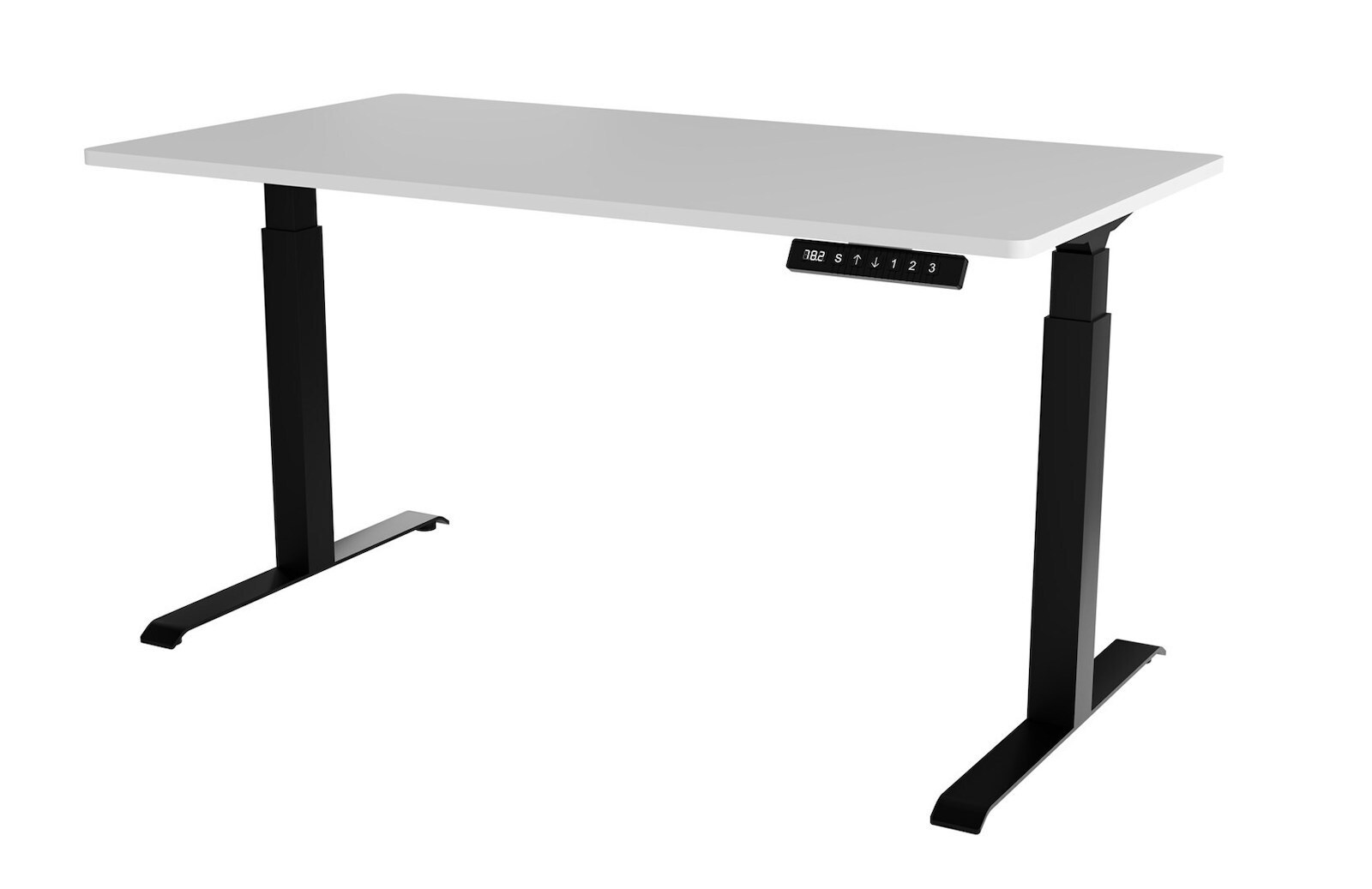 Γραφείο Gaming με Ρυθμιζόμενο Ύψος 150x80x72εκ. Black/white