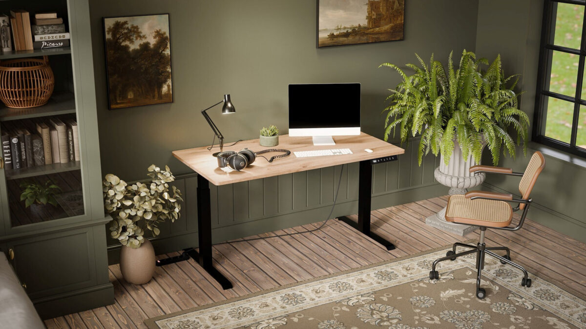 Γραφείο Gaming με Ρυθμιζόμενο Ύψος 150x80x72εκ. Black/wotan - Image 3
