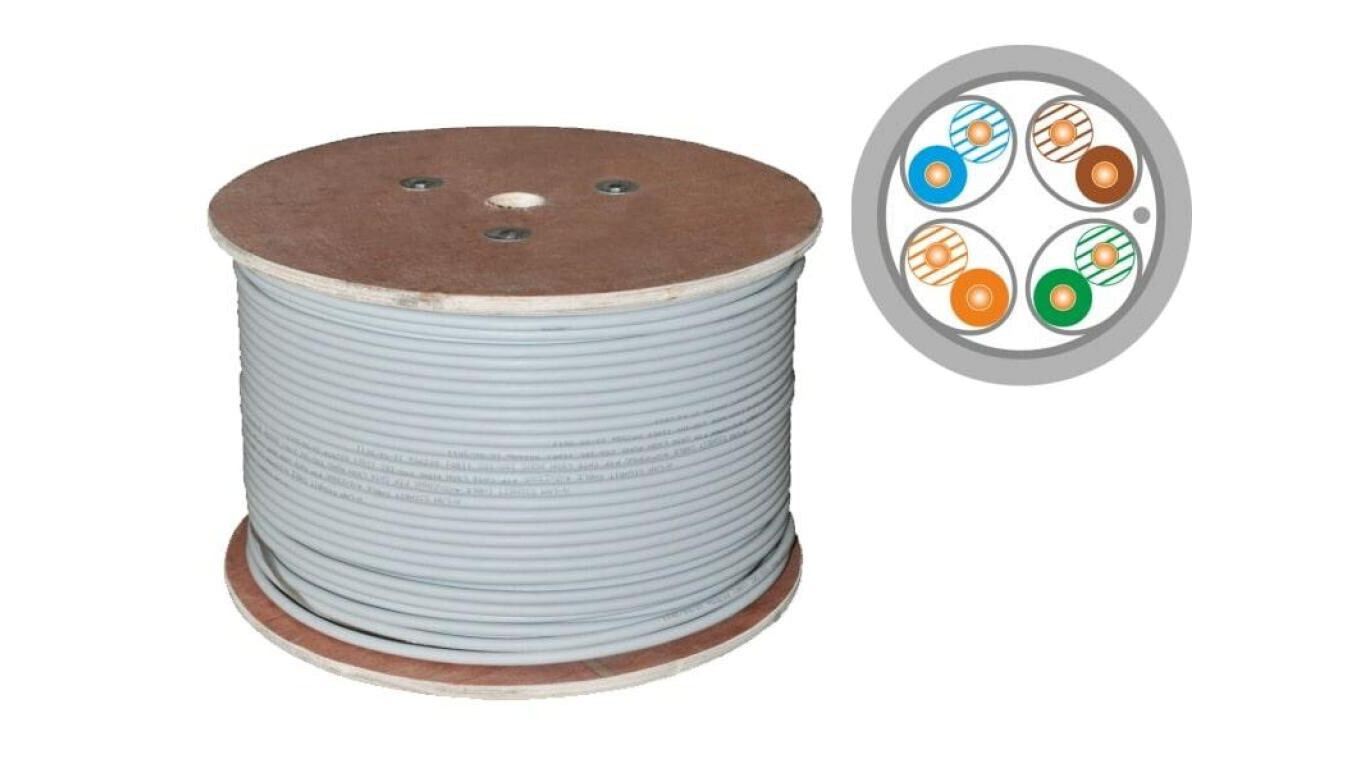 A-LAN F/FTP Cat.6a Cable 500m Γκρι