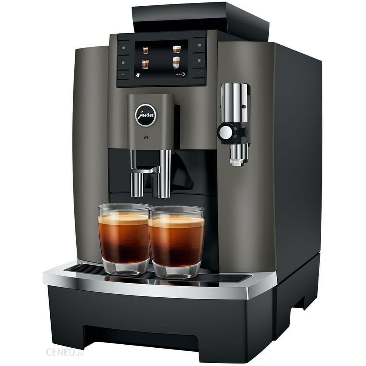 Jura E8 Αυτόματη Μηχανή Espresso 1450W Πίεσης 15bar με Μύλο Άλεσης Dark Inox