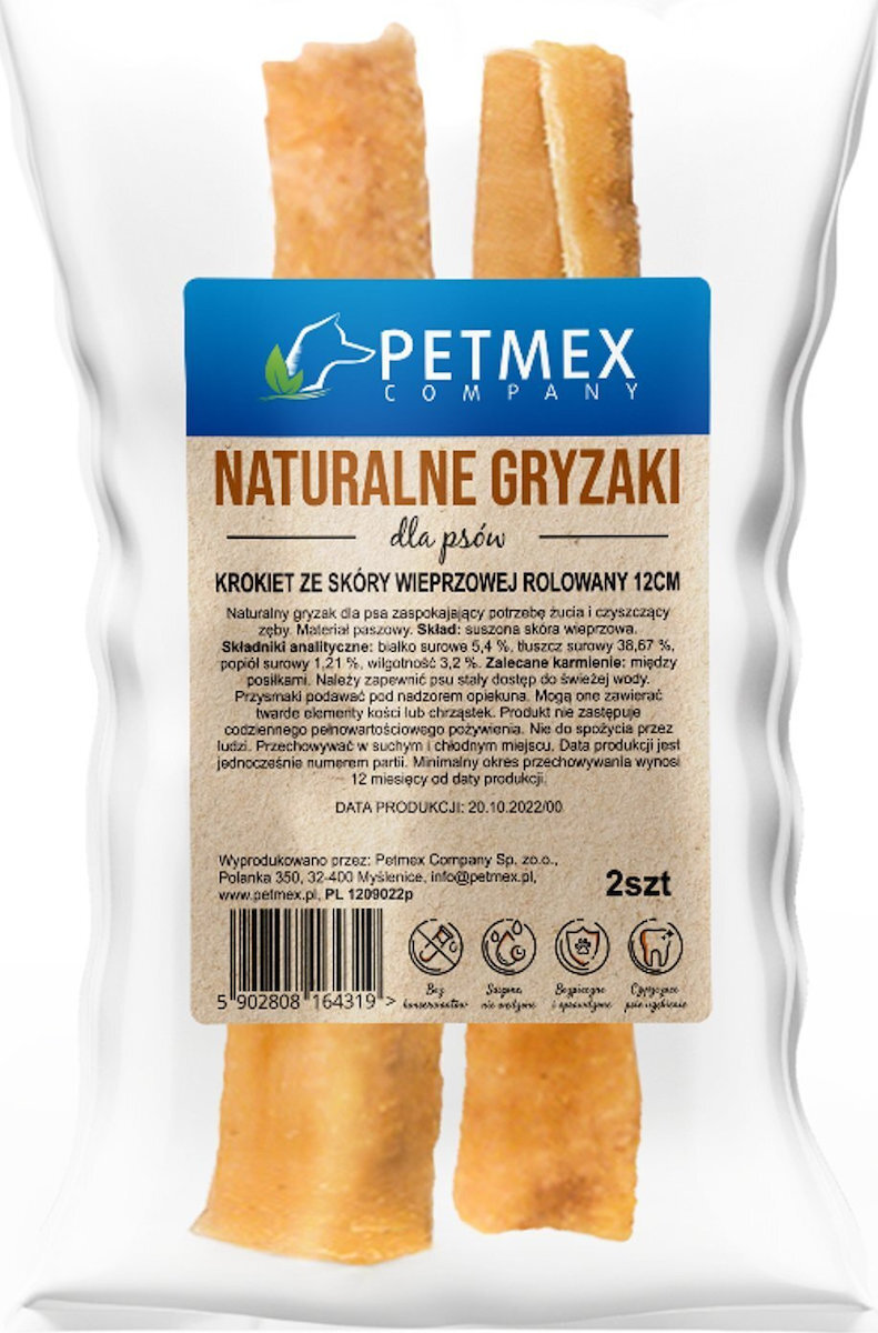 Petmex Λιχουδιά Σκύλου χωρίς Γλουτένη με Χοιρινό και Τόνο 12εκ. 100gr 2τμχ