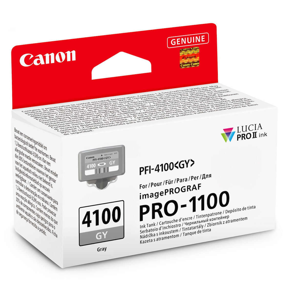 Canon PFI-4100 Γνήσιο Μελάνι Εκτυπωτή InkJet Γκρι (6783C001)