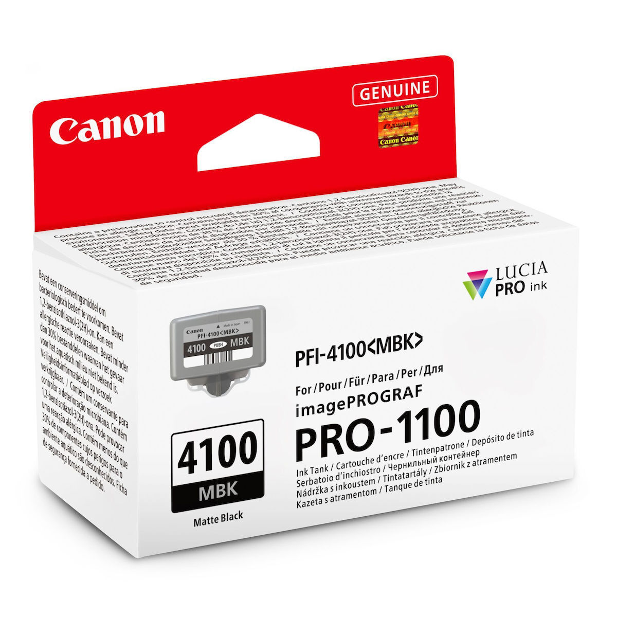 Canon PFI-4100 Γνήσιο Μελάνι Εκτυπωτή InkJet Matte Μαύρο (6776C001)