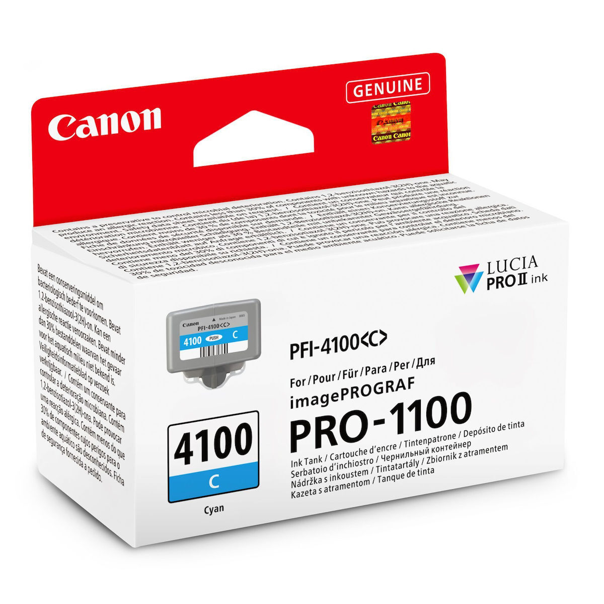 Canon PFI-4100 Γνήσιο Μελάνι Εκτυπωτή InkJet Κυανό (6778C001)