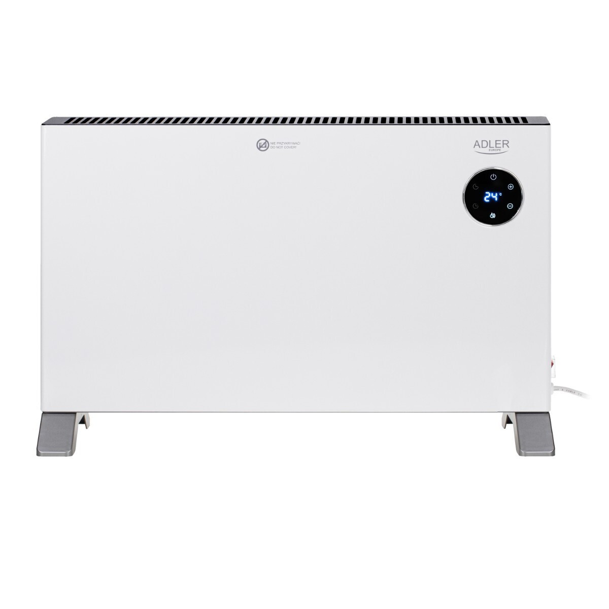 Adler Θερμοπομπός Δαπέδου 2000W με Ηλεκτρονικό Θερμοστάτη Λευκός