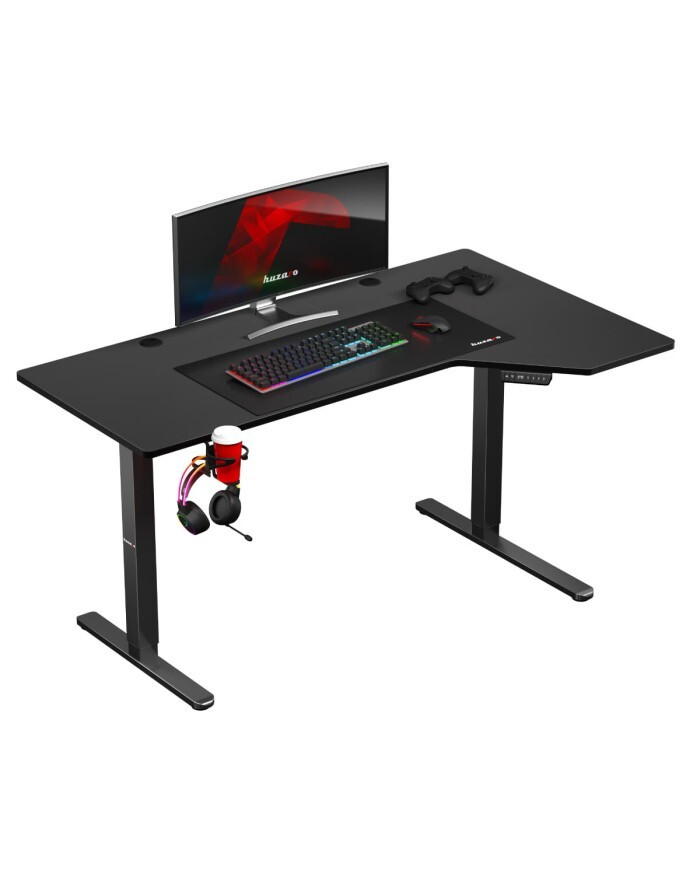 20241028233224_24e8d23b Ηλεκτρικό Γραφείο Gaming Hero 9.1 με Ρυθμιζόμενο Ύψος, LED & USB θύρες 147x112x74εκ. Μαύρο - Image 2