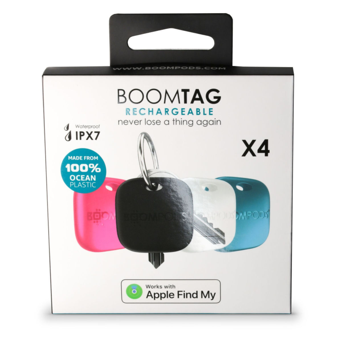 Boompods BoomTag Rechargeable Apple Find My Tracker