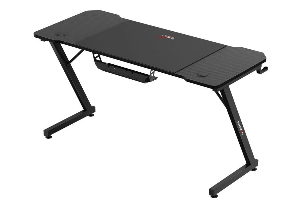 Γραφείο Gaming με Ρυθμιζόμενο Ύψος 140x60x74εκ. Black - Image 1