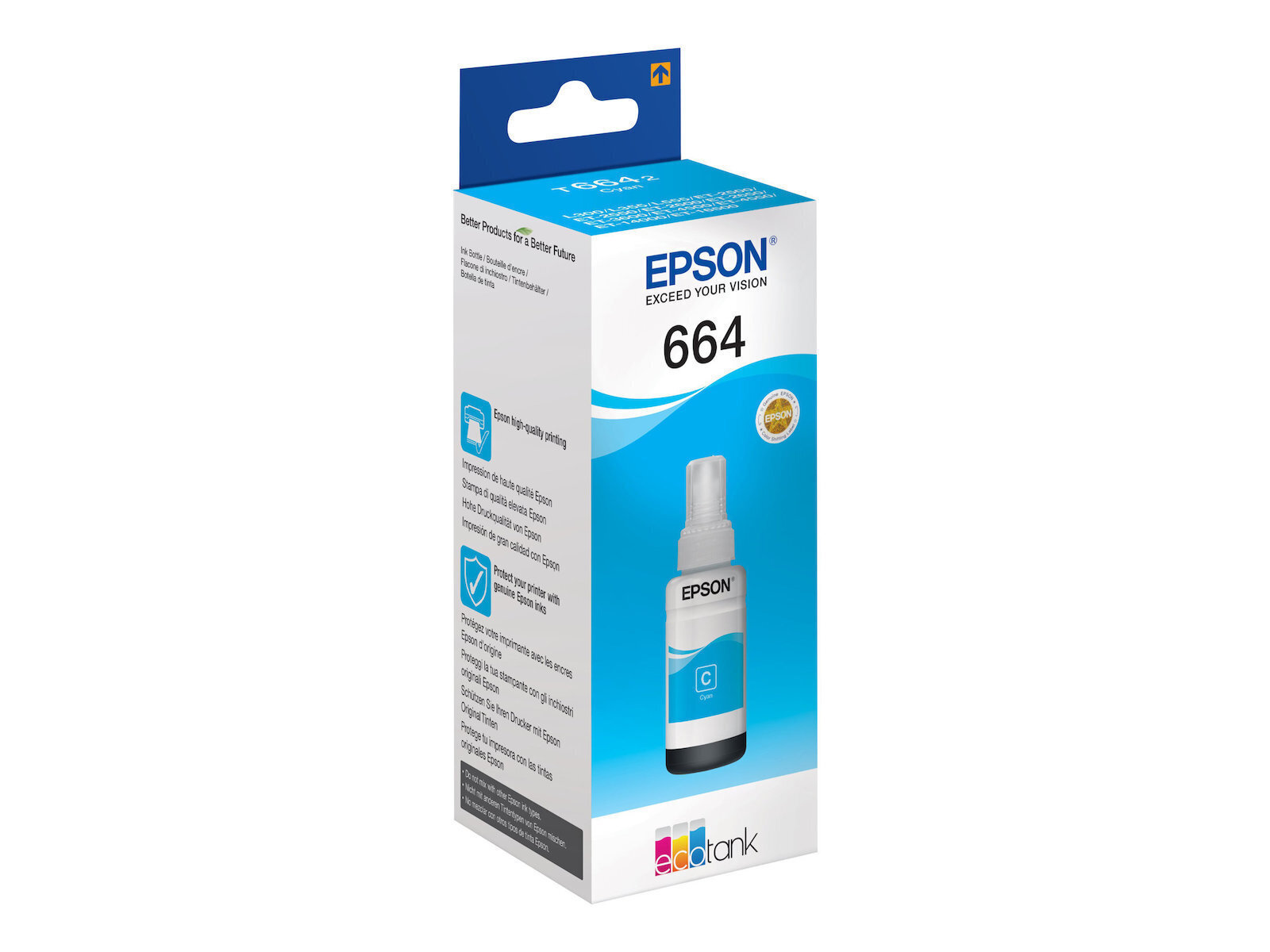 Epson 664 Γνήσιο Μελάνι Εκτυπωτή InkJet Κυανό (C13T66424010)