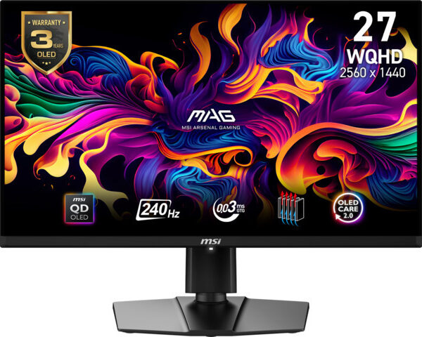 MSI MAG 271QPX QD-OLED E2 26.5" QD-OLED HDR QHD 2560x1440
